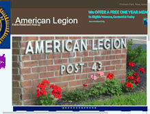 Tablet Screenshot of americanlegionpost43nj.org